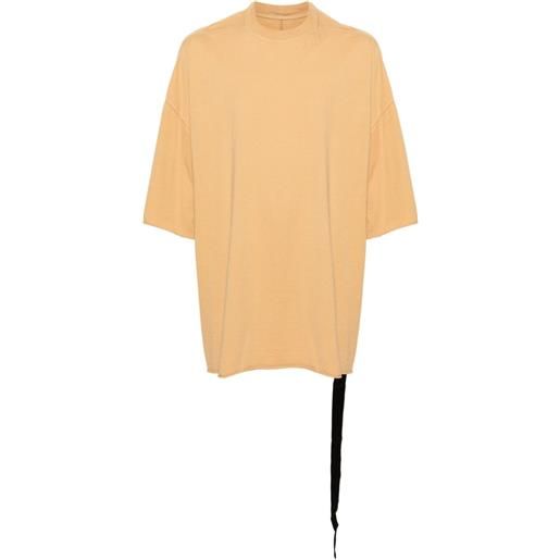 Rick Owens DRKSHDW t-shirt con maniche a spalla bassa - giallo