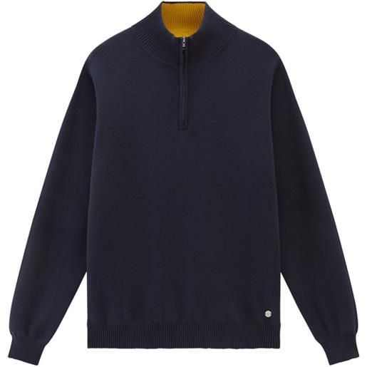 Woolrich maglione con mezza zip - blu