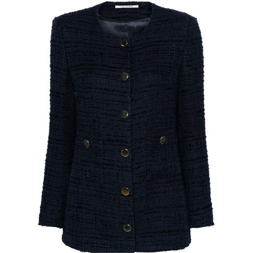 Tagliatore giacca janette in tweed - blu