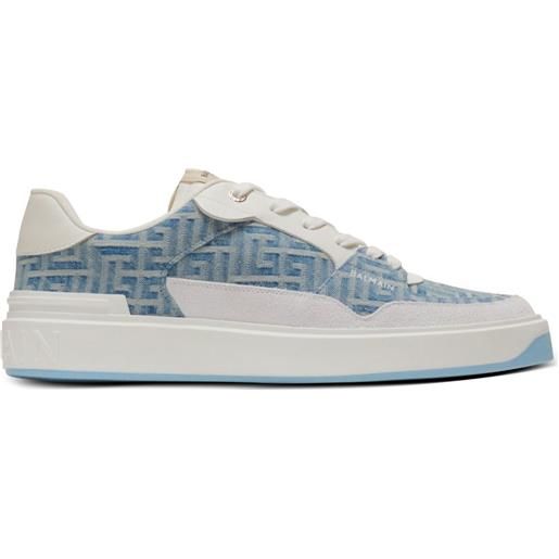 Balmain sneakers b-court con monogramma - blu