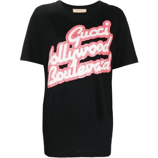 Gucci t-shirt hollywood boulevard - nero