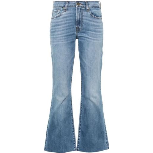 7 For All Mankind jeans svasati crop a vita media - blu