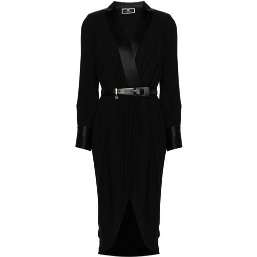 Elisabetta Franchi abito con cintura - nero