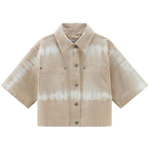 Woolrich camicia con fantasia tie-dye - toni neutri