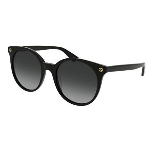 Gucci gg0091s 001 occhiali da sole, nero (black/grey), 52 donna