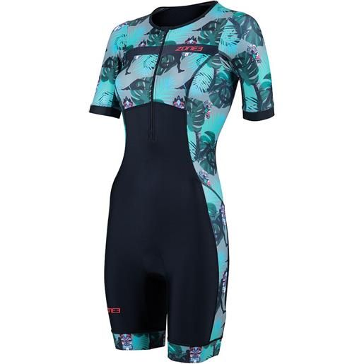 Zone3 activate+ tribal rush short sleeve trisuit blu xs donna