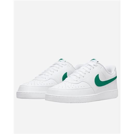 Scarpe sneakers uomo nike court vision low next nature bianco verde lifestyle dh2987-111