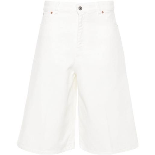 Victoria Beckham shorts denim con cavallo basso - bianco