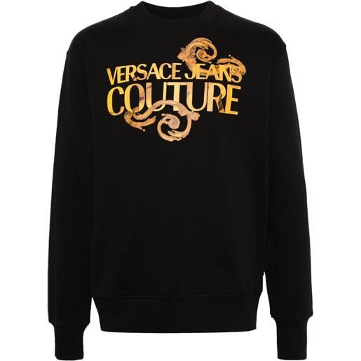 Versace Jeans Couture felpa con stampa barocca - nero