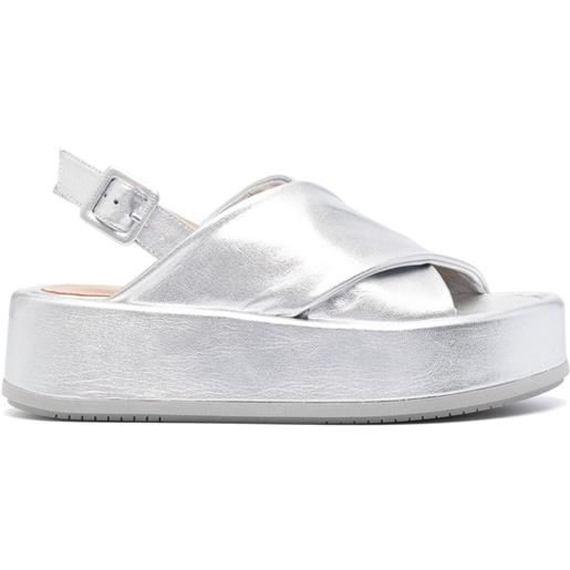 Paloma Barceló sandali basima metallizzati - argento