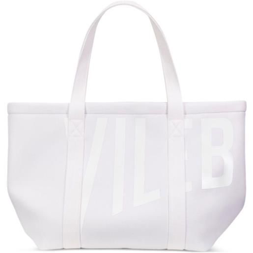 Vilebrequin borsa tote bagsib con stampa - bianco