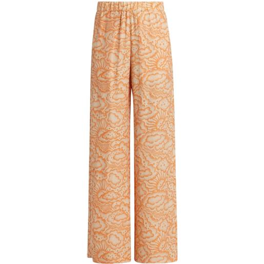 Stella McCartney pantaloni a gamba ampia - arancione