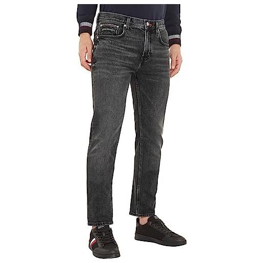 Tommy Hilfiger jeans uomo straight grey elasticizzati, grigio (elgin grey), 30w / 34l