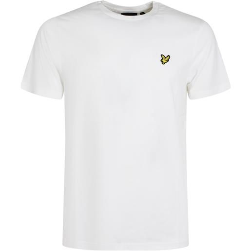 LYLE E SCOTT t-shirt bianca con mini logo per uomo