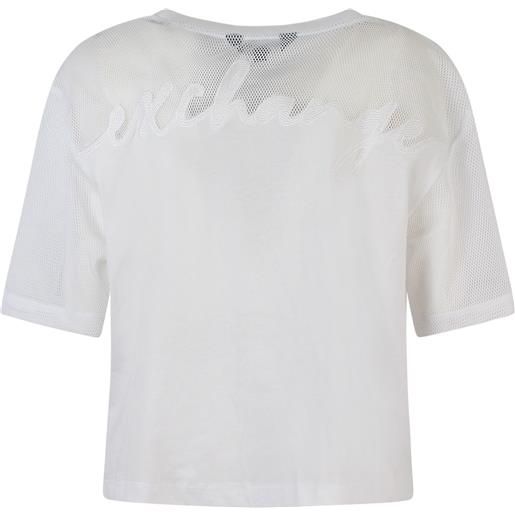 ARMANI EXCHANGE t-shirt bianca retinata per donna