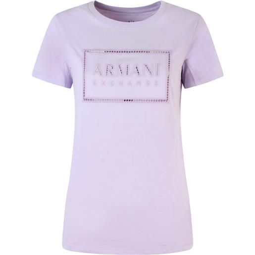 ARMANI EXCHANGE t-shirt lilla per donna