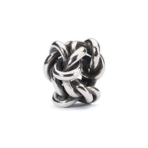 Trollbeads tagbe-20204 - ciondolo a forma di nodo dell'amicizia in argento sterling, misura unica, argento, nessuna pietra preziosa