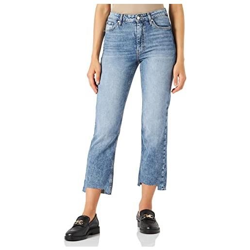 s.Oliver jeans, karolin cropped straight leg, mix blu chiaro, 42w x 34l donna