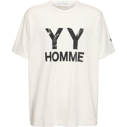 YOHJI YAMAMOTO t-shirt yyh in cotone con stampa