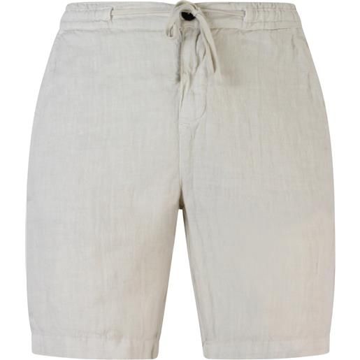 ROY ROGER'S shorts beige in lino per uomo