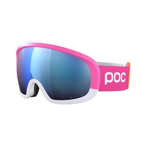 POC, fovea mid clarity comp unisex-adult, fluorescent pink/hydrogen white/spektris blue, one size