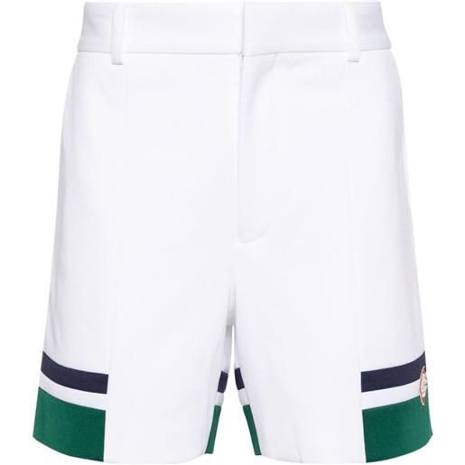 Casablanca shorts con dettaglio a righe - bianco