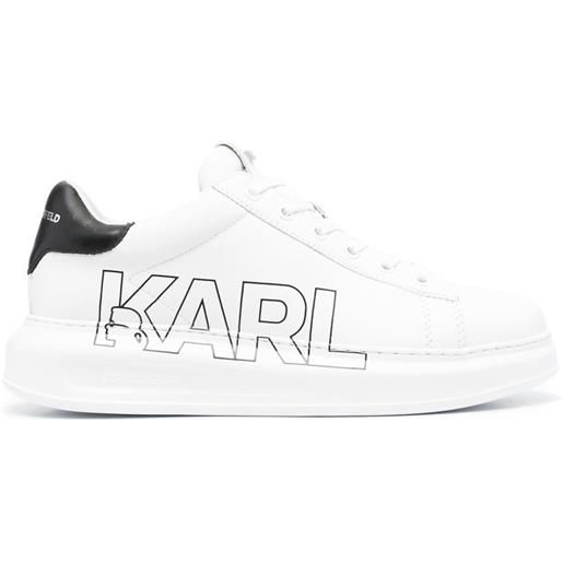 Karl Lagerfeld sneakers kapri con stampa - bianco