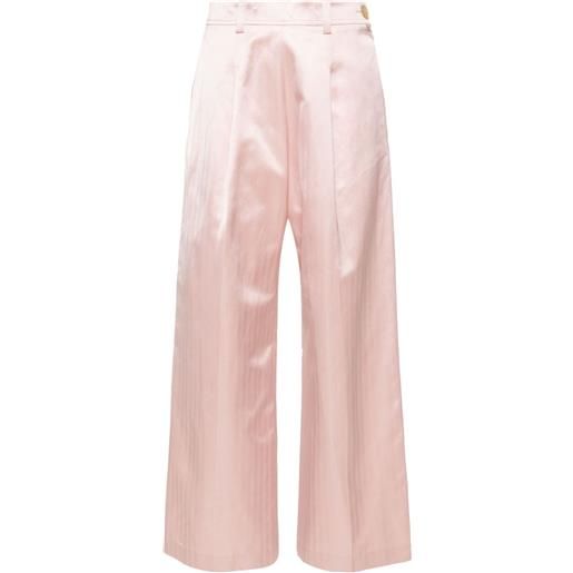 Forte Forte pantaloni con motivo spigato - rosa