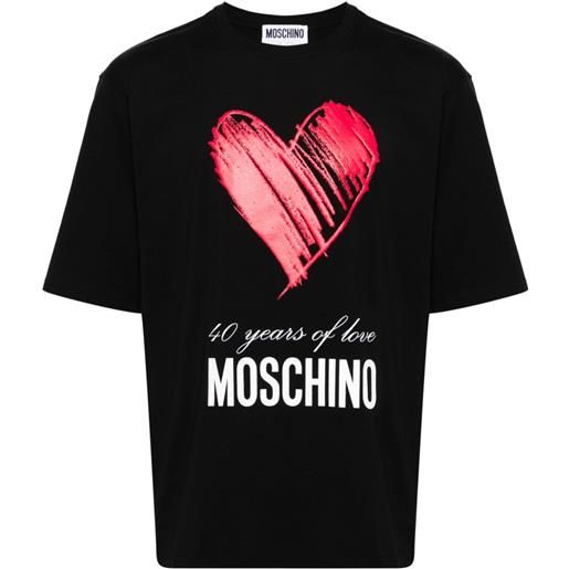 Moschino t-shirt 40 years of love - nero