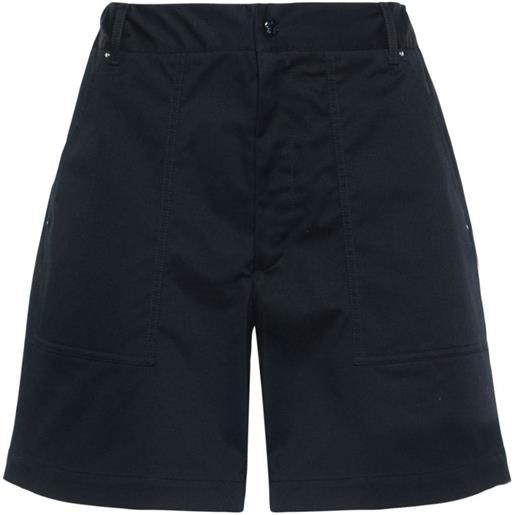Moncler shorts con applicazione logo - blu