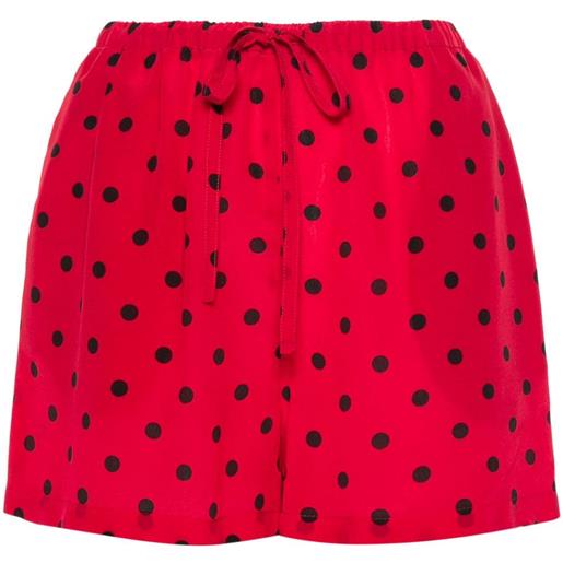 Moschino shorts a pois - rosso