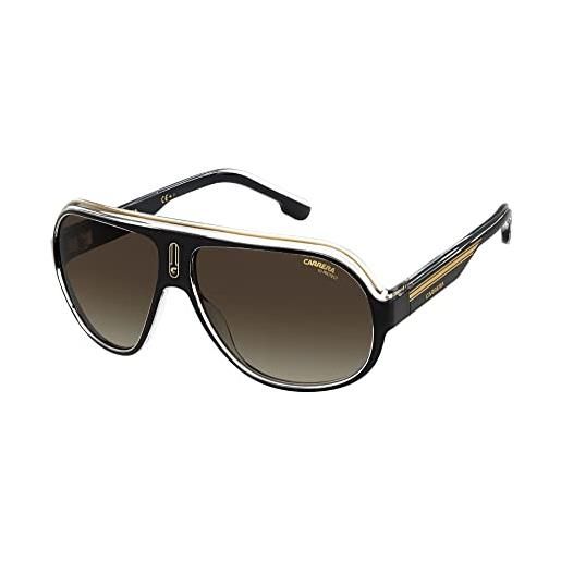 Carrera occhiali da sole speedway/n black gold/brown shaded 63/12/130 uomo