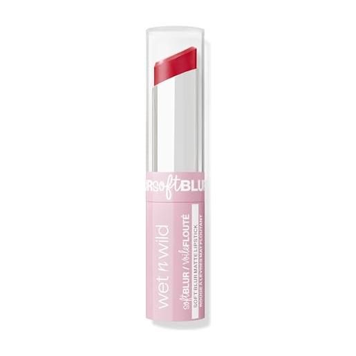 Wet n Wild cloud pout soft blur matte lipstick, rossetto opaco con formula che non asciuga e di lunga durata, leggero e idratante, little red rosette