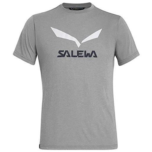 Salewa solidlogo t-shirt, uomo, heather grey, 48/m