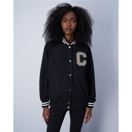 Champion giacca bomber con logo college nero donna