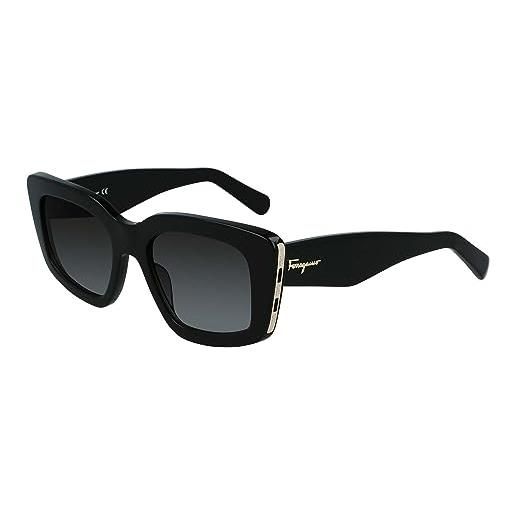 Salvatore Ferragamo ferragamo sf1024s 47352 001 black sunglasses polycarbonate, standard, 52 occhiali da sole, unisex-adulto