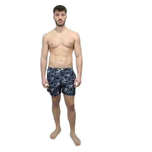 Emporio Armani men's graphic patterns boxer short costume da bagno, eagle allover, 52 uomini