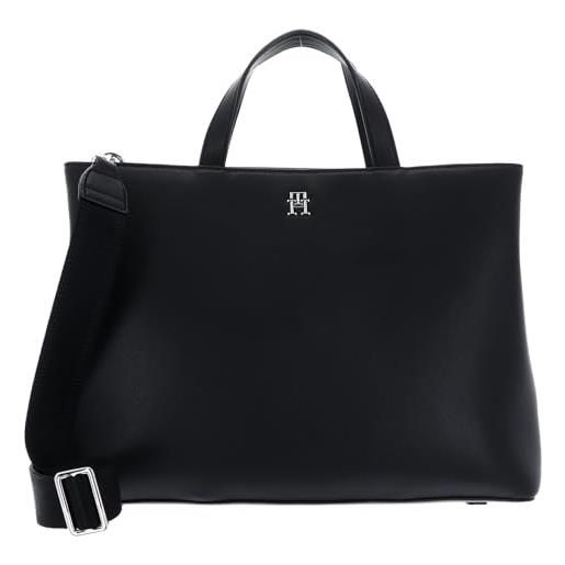 Tommy Hilfiger th essential sc workbag aw0aw15703, borse a tracolla donna, nero (black), os