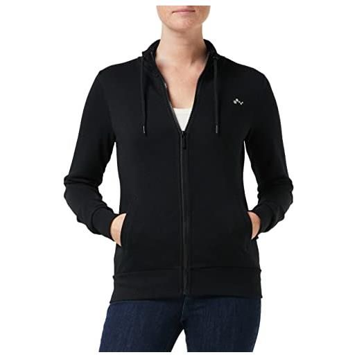 Only women thin sport sweat jacket | longsleeve full zip stand-up collar shirt | basic fitness onpelina, colore: nero-2, taglia: xs