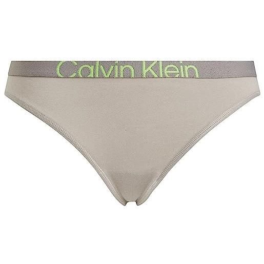 Calvin Klein slip bikini modellanti donna cotone elasticizzato, multicolore (satellite/green flash), m