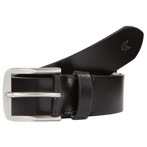 Calvin Klein Jeans uomo classic flat r lthr belt 35mm k50k511421, black (black), 100