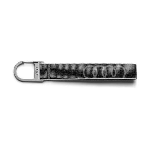 Audi collection audi 3182400300 - portachiavi con moschettone, colore: grigio, grigio. , 15 cm, europeo