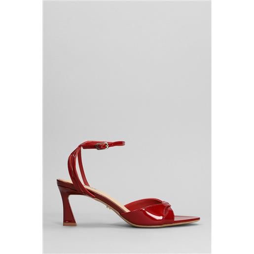 Lola Cruz sandali bianca 65 in vernice rossa