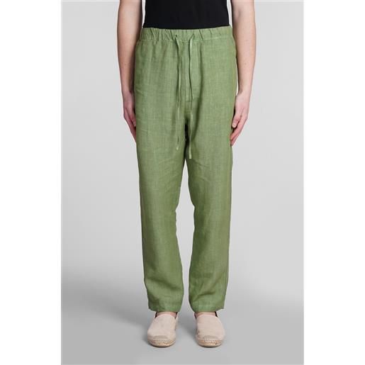 120% pantalone in lino verde