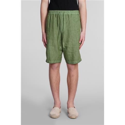 120% shorts in lino verde