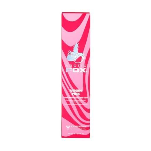 ARCTIC FOX tintura per capelli 100% vegana e cruelty free vibrante semi permanente - virgin pink 165 ml e