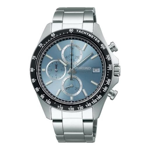 SEIKO sbtr029 spirit quartz chronograph watch spedito dal giappone, nero