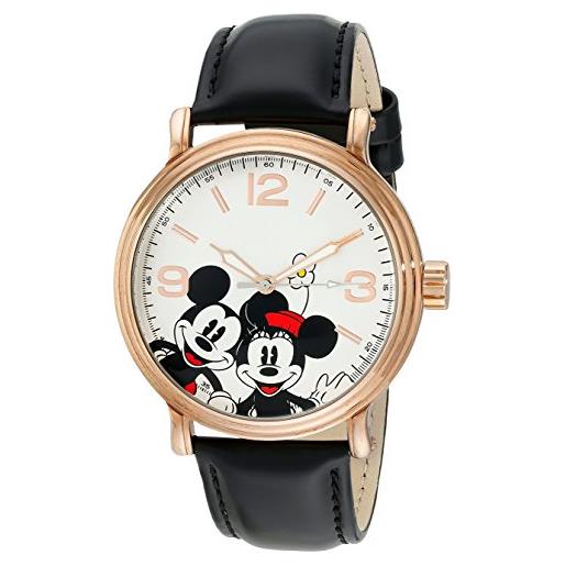 Disney w001855 - orologio analogico al quarzo da uomo, con display analogico e topolino, colore: nero