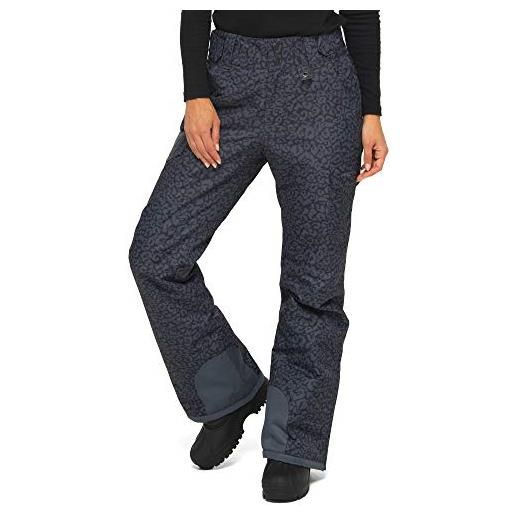 ARCTIX snow sports insulated cargo pants, pantaloni da neve donna, acciaio leopardato, x-large (16-18) regular