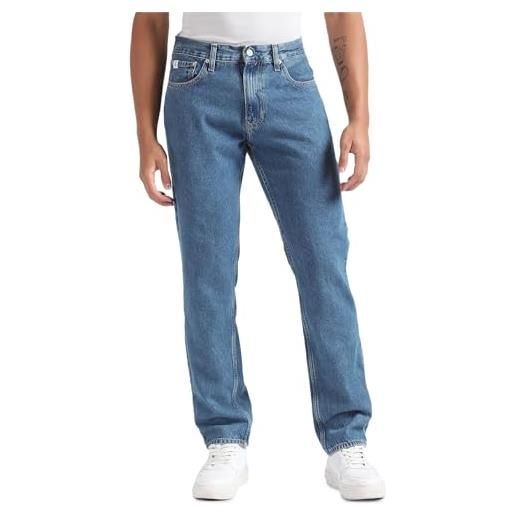 Calvin Klein Jeans authentic straight j30j324565 pantaloni di jeans, denim (denim medium), 32w / 32l uomo